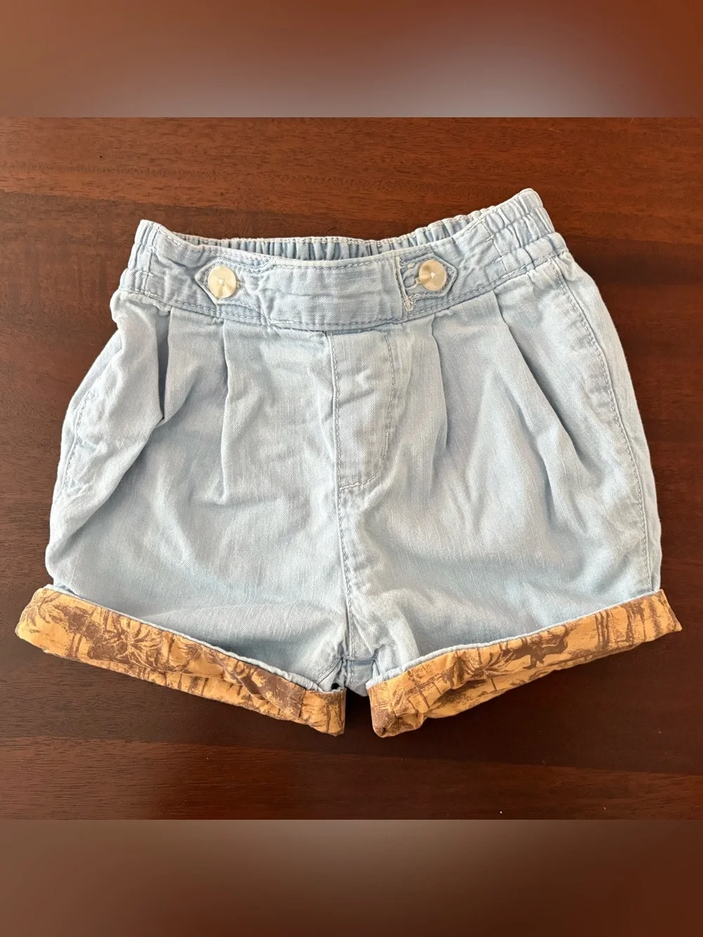 Banana Republic Baby Chambray Pull-On Shorts 12-18 months